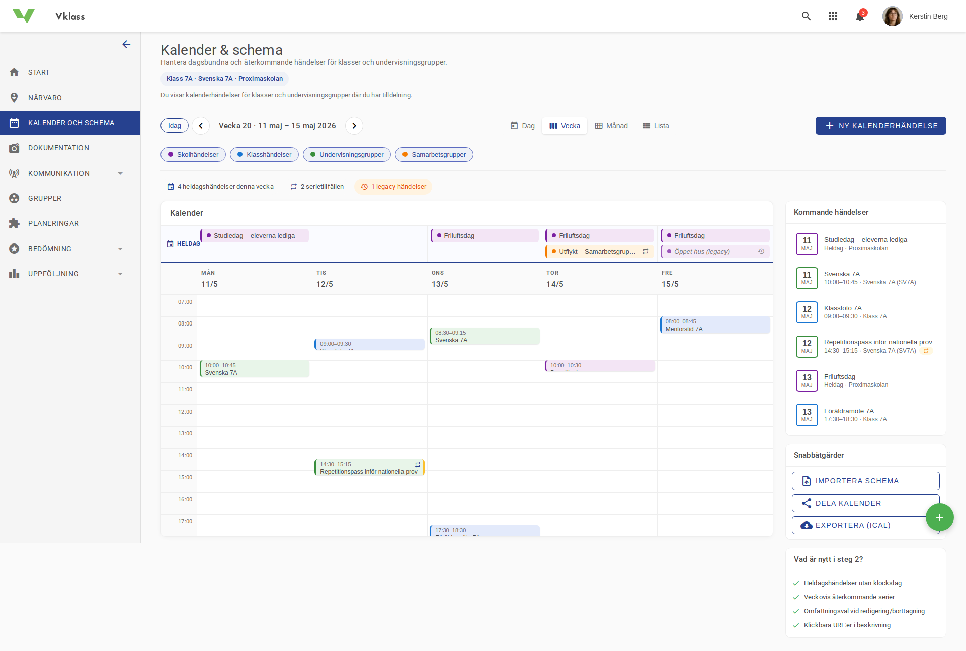 Förbättringar av kalenderhändelser steg 2 screenshot
