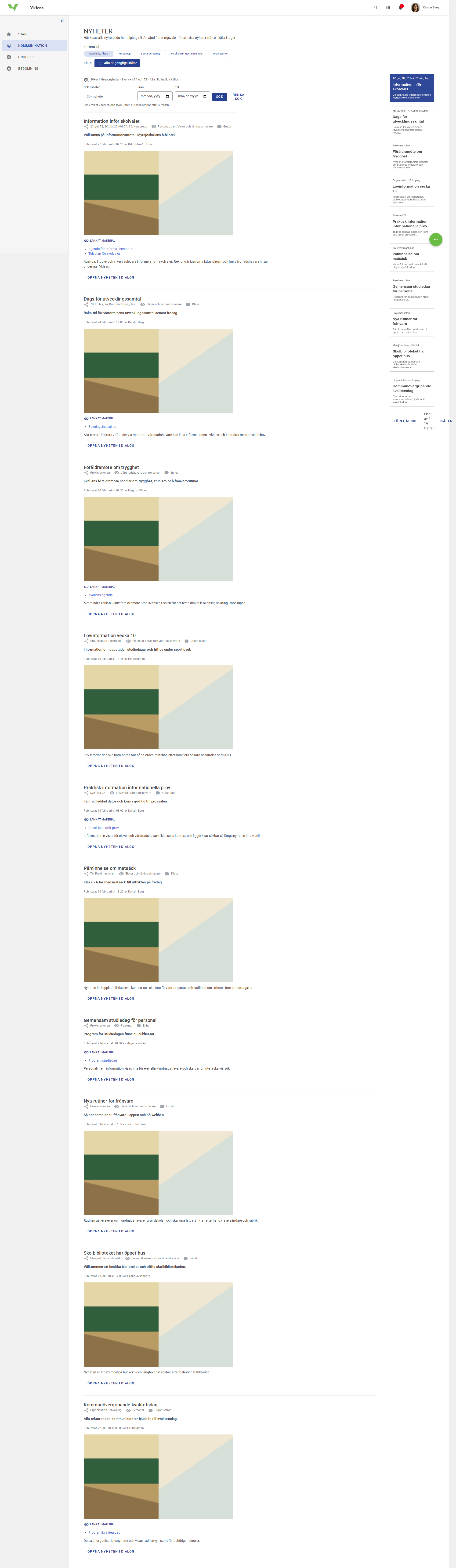Jönköping Kommun - Nyheter (Sökfunktion för informationsinlägg) screenshot